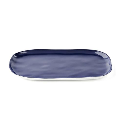 BANDEJA RETANGULAR RASA GUZZINI SMALL EM ACRÍLICO RIVIERA 26,5CM MEDITERRANEAN BLUE 13290876
