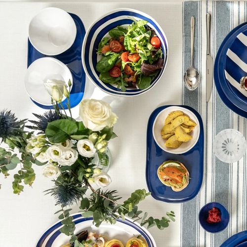 BANDEJA RETANGULAR RASA GUZZINI SMALL EM ACRÍLICO RIVIERA 26,5CM MEDITERRANEAN BLUE 13290876