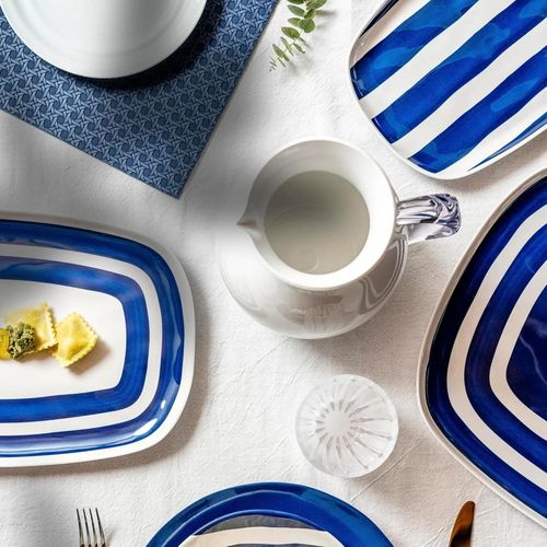 BANDEJA RETANGULAR RASA GUZZINI EM ACRÍLICO RIVIERA 50CM MEDITERRANEAN BLUE 13291376