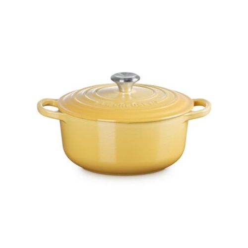 PANELA REDONDA LE CREUSET 20CM SIGNATURE FERRO ESMALTADO CAMOMILLE 21177200074430