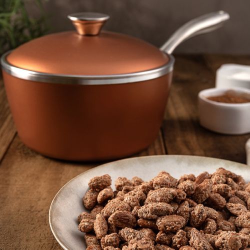 PANELA MOLHEIRA TRAMONTINA LYON EM ALUMÍNIO FORJADO ANTIADERENTE 20CM 2,8L DOURADO 20961/020