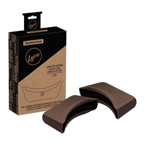 CONJUNTO TRAMONTINA DE 2 LUVAS DE SILICONE PARA PANELA LYON CAPUCCINO 20969/263