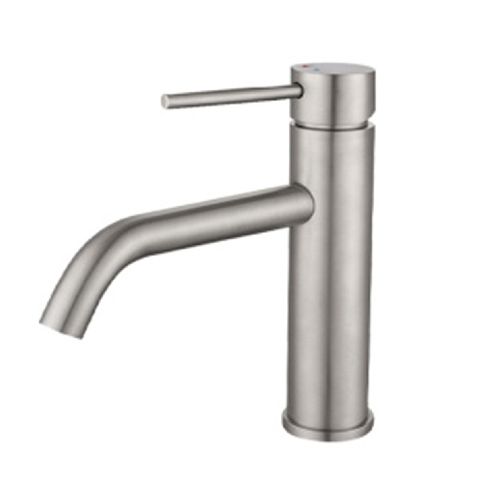 MISTURADOR DROP MONOCOMANDO BICA BAIXA PARA LAVATORIO EM AÇO INOX ESCOVADO DP8201