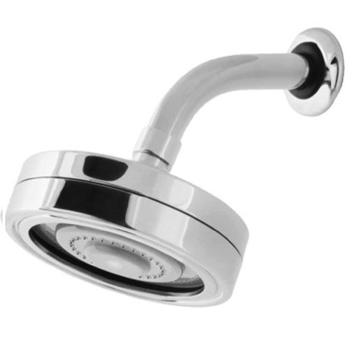 CHUVEIRO REDONDO DROP COM BRAÇO DE PAREDE 12CM EM AÇO INOX CROMADO DP4720P