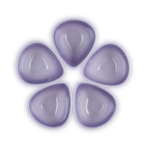 CONJUNTO LE CREUSET 5 MINI PRATOS PÉTALAS PARA MOLHO 100ML EM CERÂMICA BLUE BELL PURPLE 69052095110017