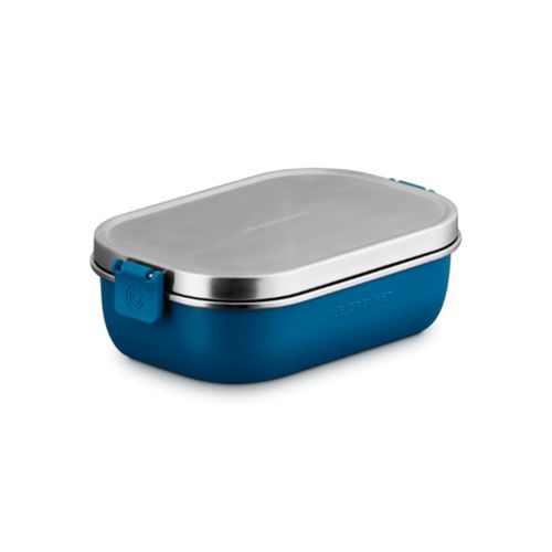 LANCHEIRA LE CREUSET HERMÉTICA ON THE GO EM AÇO INOXIDÁVEL AZUL DEEP TEAL 41069226420001