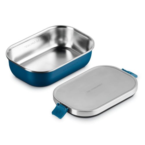 LANCHEIRA LE CREUSET HERMÉTICA ON THE GO EM AÇO INOXIDÁVEL AZUL DEEP TEAL 41069226420001