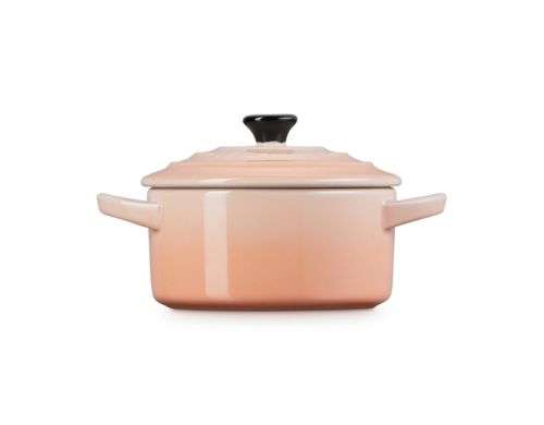 MINI COCOTTE LE CREUSET 250ML 10CM PUXADOR PRETO PESSEGO PECHE 71901104230100
