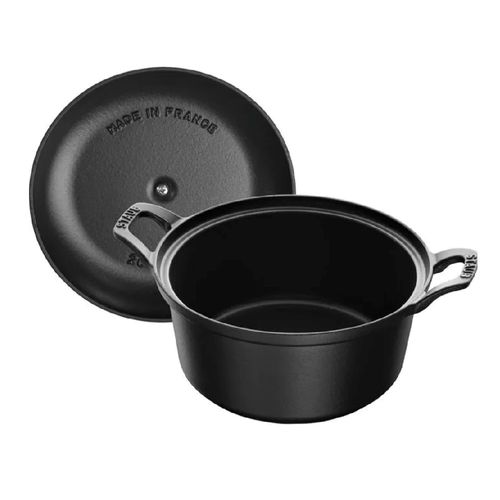 CAÇAROLA STAUB OVAL VINTAGE EM FERRO FUNDIDO PRETA 20CM 405081140