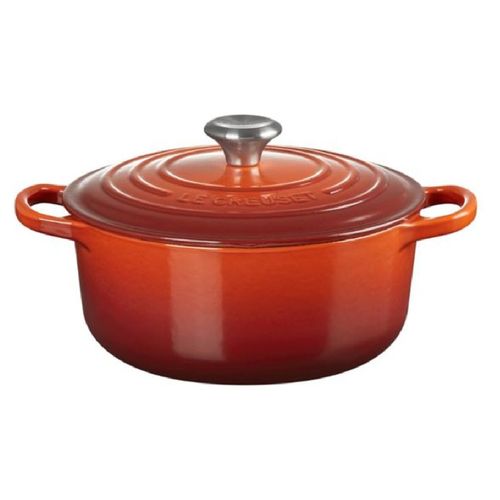 PANELA LE CREUSET REDONDA SIGNATURE FERRO FUNDIDO 28CM VERMELHO CAYENNE 21177287974430