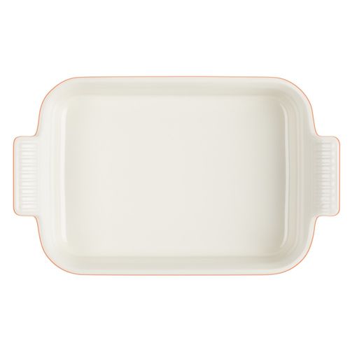 TRAVESSA LE CREUSET HERITAGE RETANGULAR 26CM EM CERÂMICA VERMELHO CAYENNE 71102267970001