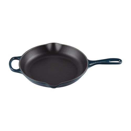 FRIGIDEIRA LE CREUSET SKILLET REDONDA SIGNATURE COM ALCA 26CM AZUL AGAVE 20182264220422
