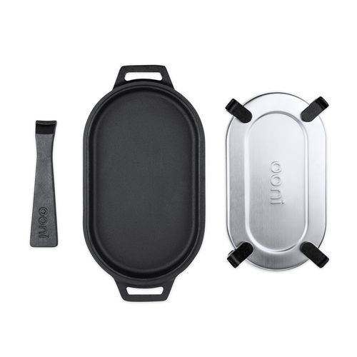 CHAPA OONI SIZZLER EM FERRO FUNDIDO COM BASE EM AÇO INOX UU-P1A900