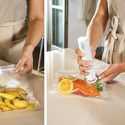 CONJUNTO 6 SACOS GUZZINI SAVEIT REUTILIZÁVEIS 30X34CM COM VÁLVULA TRANSPARENTE 11850852