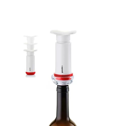 BOMBA A VÁCUO MANUAL GUZZINI SAVEIT 6,4X11,2CM BRANCO E VERMELHO 12340011