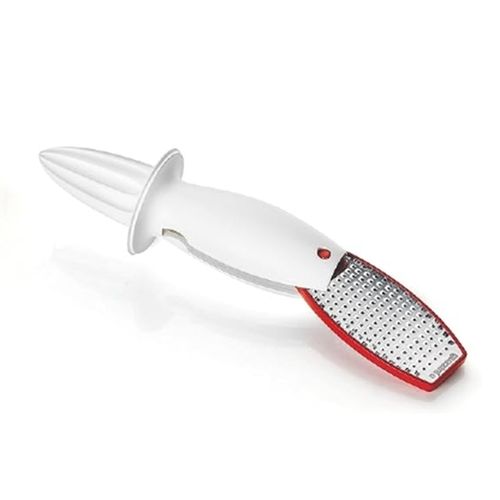 ESPREMEDOR DE CITRICOS GUZZINI 16,5CM COM RALADOR ZESTER EM PLÁSTICO BRANCO 29940033