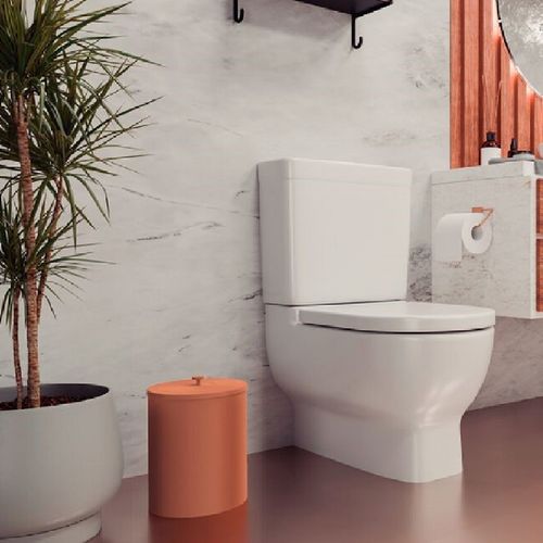 LIXEIRA TRAMONTINA ÚTIL EM AÇO INOX ROSE MATTE 5L 94540/091