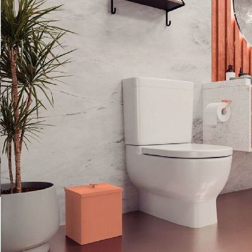 LIXEIRA TRAMONTINA LUZ EM AÇO INOX FOSCO ROSE MATTE 4,5L 94540/093