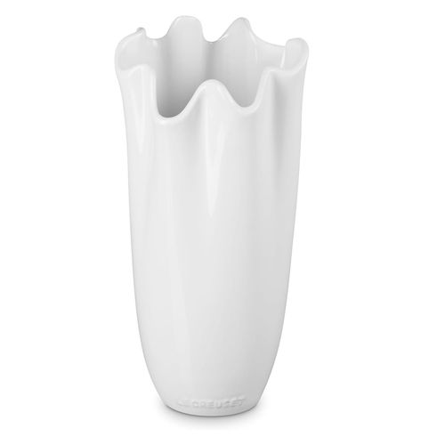 VASO DE FLOR RUFFLE LE CREUSET 2L EM CERÂMICA BRANCO 81323000100099