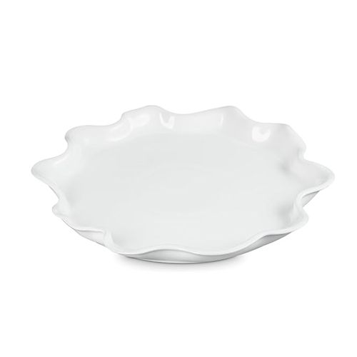 PRATO RUFFLE LE CREUSET 36CM EM CERÂMICA BRANCO 80617360100099