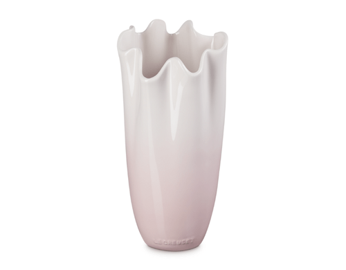 VASO DE FLOR RUFFLE LE CREUSET 2L EM CERÂMICA SHELL PINK 81323007770099
