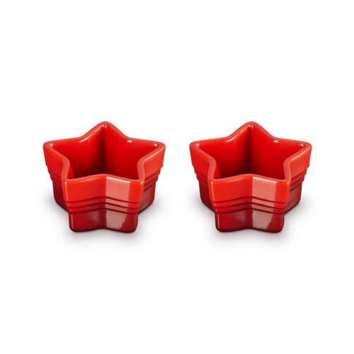 CONJUNTO 2 RAMEKIN LE CREUSET ESTRELA EM CERÂMICA VERMELHO 89176130600003