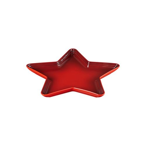 BANDEJA DE SERVIR LE CREUSET ESTRELA 36CM EM CERÂMICA VERMELHO 80612360600007