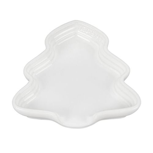 DESCANSO DE COLHER LE CREUSET 14CM ARVORE NATAL EM CERÂMICA BRANCO 81514140100030