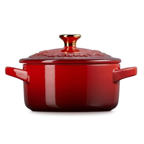 MINI COCOTTE HOLLY LE CREUSET 250ML/10CM EM CERÂMICA VERMELHO 80035250601503