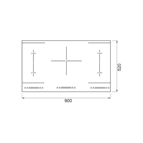 COOKTOP DEBACCO MONTREAL DE INDUÇÃO VITROCERÂMICO 5 ZONAS 90X52CM 220V 20.07.48309