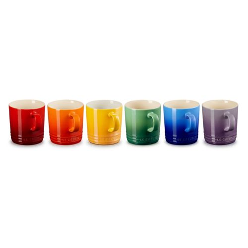 CONJUNTO 6 CANECAS LE CREUSET RAINBOW COLLECTION 350ML EM CERÂMICA COLORIDO 79114355219030