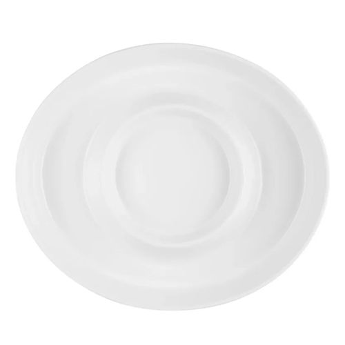 PRATO PARA APERITIVO LE CREUSET SIGNATURE OVAL 34CM EM CERÂMICA BRANCO 82000340100099