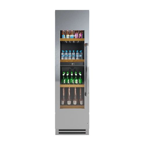 CERVEJEIRA E CHAMPANHEIRA ATTIMO DUAL ZONE DE EMBUTIR EM AÇO INOX 300L ABERTURA PARA ESQUERDA 127V CDA300BE101