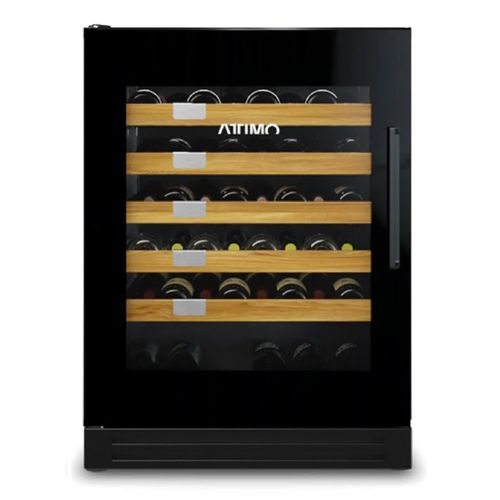 ADEGA ATTIMO SINGLE ZONE DE EMBUTIR EM AÇO INOX BLACK 51 GARRAFAS ABERTURA PARA ESQUERDA 220V ASA135BE202