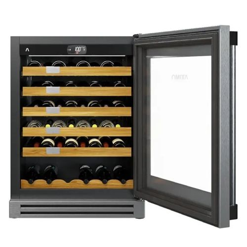 ADEGA ATTIMO SINGLE ZONE DE EMBUTIR EM AÇO INOX 51 GARRAFAS ABERTURA PARA DIREITA 127V ASA135BD101