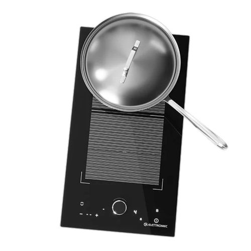 COOKTOP ELETTROMEC DOMINÓ DE INDUÇÃO 2 ZONAS DE EMBUTIR 30CM  EM AÇO INOX PRETO DI-2Q-30-CI-2KSA?