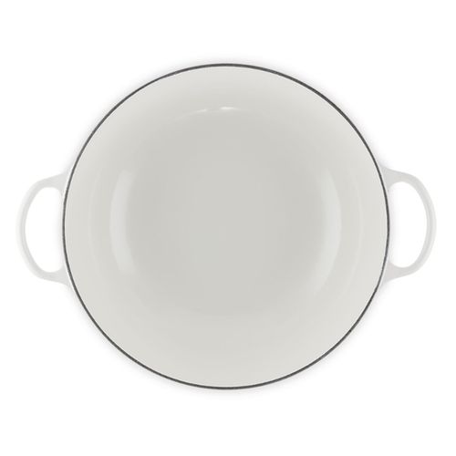 PANELA MARMITA LE CREUSET SIGNATURE 32CM EM FERRO FUNDIDO BRANCO 21114320101430