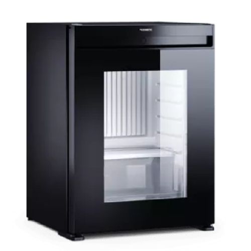 FRIGOBAR DOMETIC 40L COM PORTA DE VIDRO ABERTURA PARA DIREITA 55CM PRETO 220V A40G