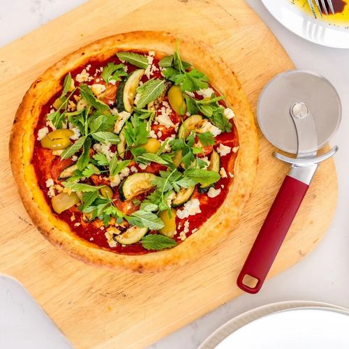 CORTADOR DE PIZZA KITCHENAID PROFISSIONAL EM AÇO INOX VERMELHO KHA113OHEREG