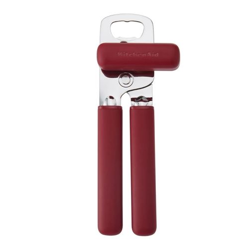 ABRIDOR DE LATAS E GARRAFAS KITCHENAID 22CM EM AÇO INOX VERMELHO KHA199OHEREG