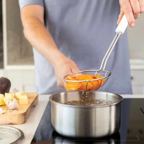 ESCUMADEIRA KITCHENAID PARA FRITURA 38CM EM AÇO INOX BRANCO KHA010OHPNG