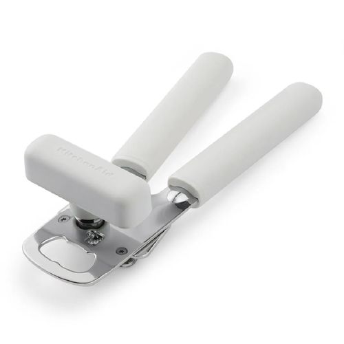 ABRIDOR DE LATAS E GARRAFAS KITCHENAID 22CM EM AÇO INOX BRANCO KHA199OHPNG