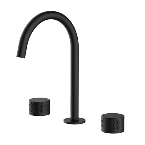 MISTURADOR LEXXA CIRCOLO DUPLO COMANDO EM AÇO INOX BLACK MATTE LX1222B