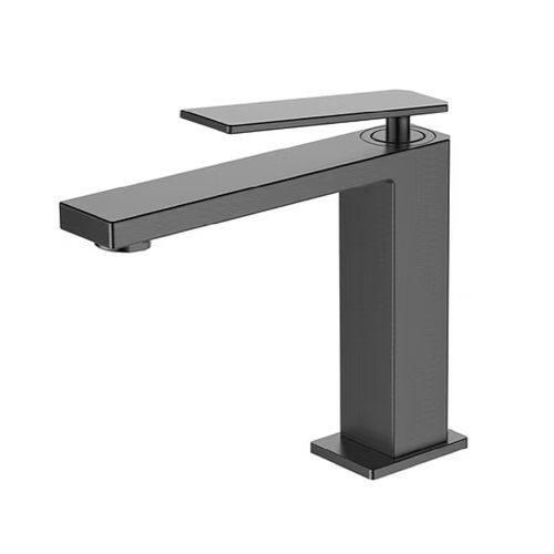 MISTURADOR LEXXA PLATE MONOCOMANDO BICA BAIXA EM AÇO INOX GRAFITE LX3396GF