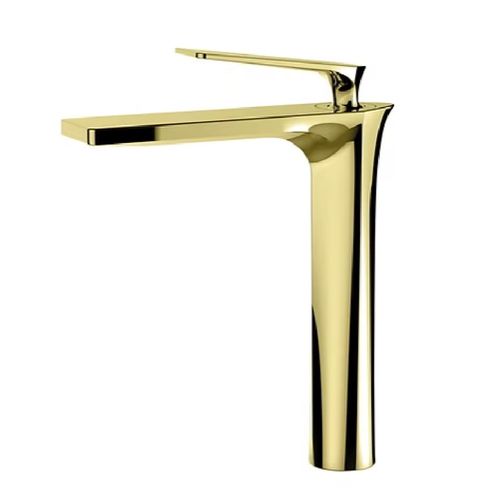 MISTURADOR LEXXA CURVE MONOCOMANDO BICA ALTA EM AÇO INOX DOURADO LX8802G