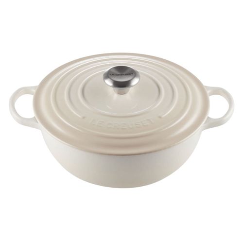 KIT LE CREUSET 5 PANELAS EM FERRO FUNDIDO COM 1 PORTA GUARDANAPO MERINGUE