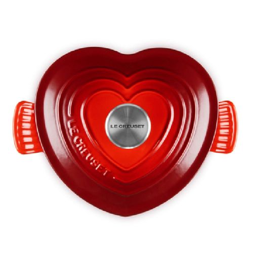 PANELA CORAÇÃO LE CREUSET TRADITION 20CM EM AÇO INOX VERMELHO 21601200602460
