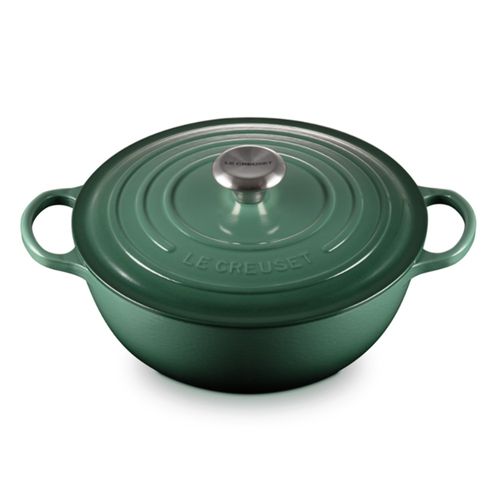 PANELA MARMITA LE CREUSET SIGNATURE 26CM EM FERRO FUNDIDO VERDE ARTICHAUT 21114267950430