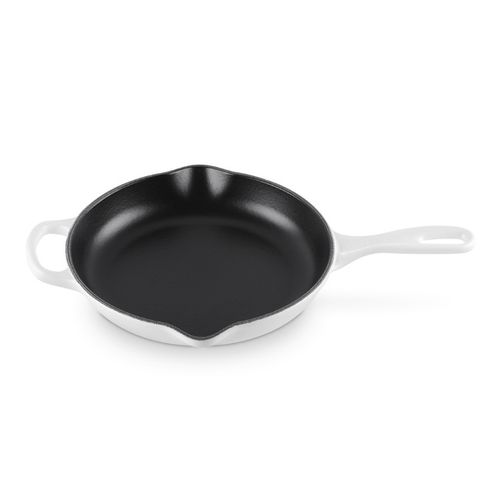 FRIGIDEIRA SKILLET LE CREUSET REDONDA SIGNATURE 23CM COM ALÇA EM FERRO FUNDIDO BRANCO 20182230100422