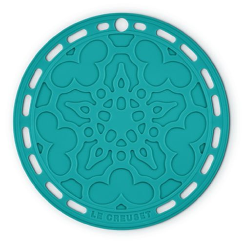 SUPORTE PARA PANELA LE CREUSET FRENCH 20CM EM SILICONE BLEU RIVIERA 42401200990000